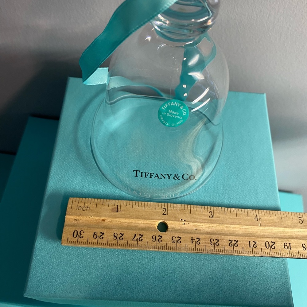 Retired Tiffany & Co Crystal Bell Ornament - Picture 6 of 7